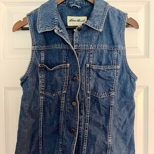 Eddie Bauer Blue Denim Vest